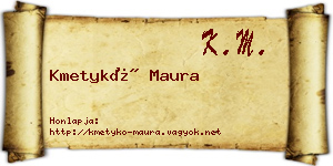 Kmetykó Maura névjegykártya